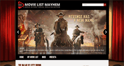 Desktop Screenshot of movielistmayhem.com