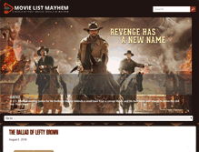 Tablet Screenshot of movielistmayhem.com